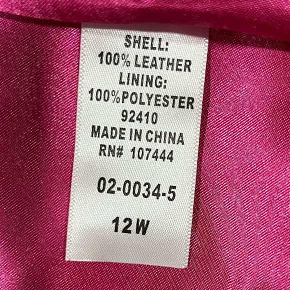 Vintage Pink leather jacket - Picture 7 of 8